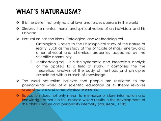 Naturalism the law of life